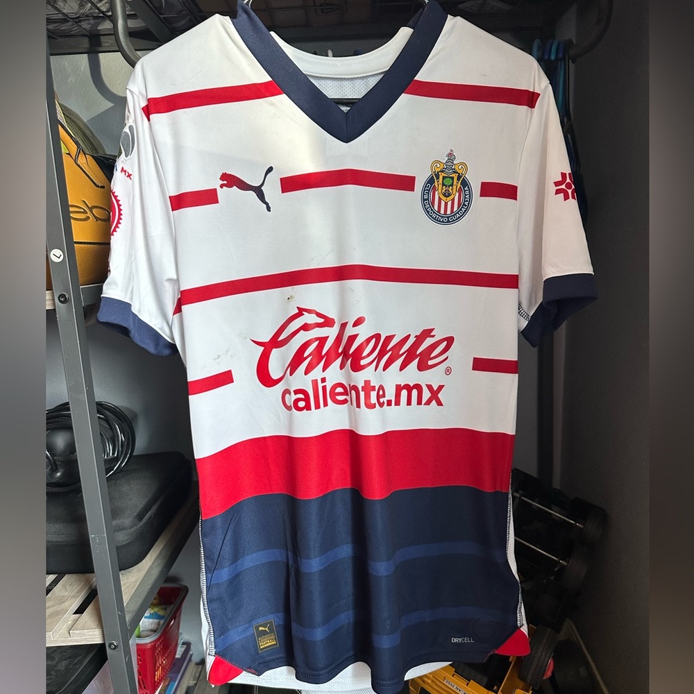 GAME WORN AND SIGNED Jose Castillo Chivas Jersey